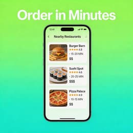 Food delivery app store screenshot