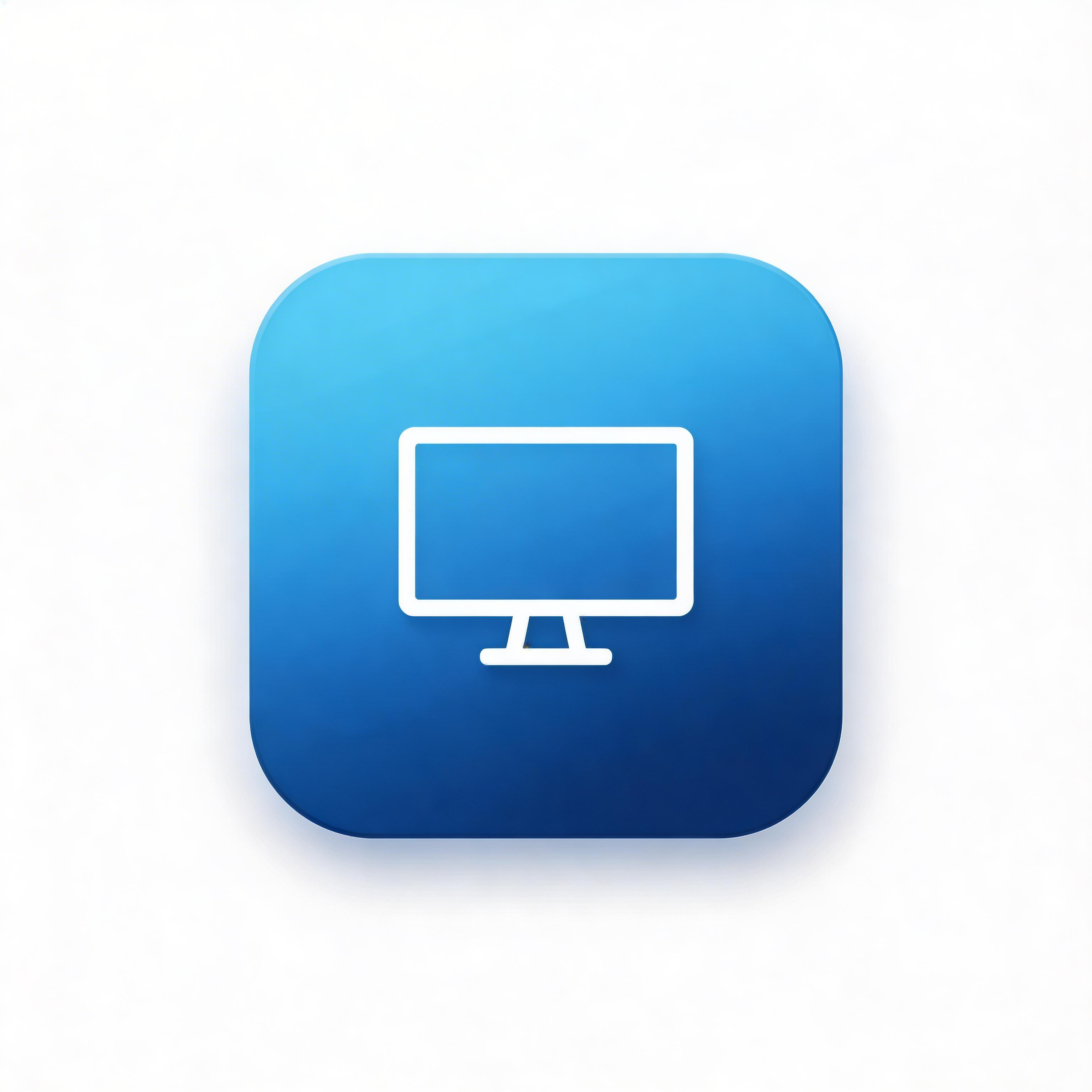 Electron desktop app icon with blue gradient