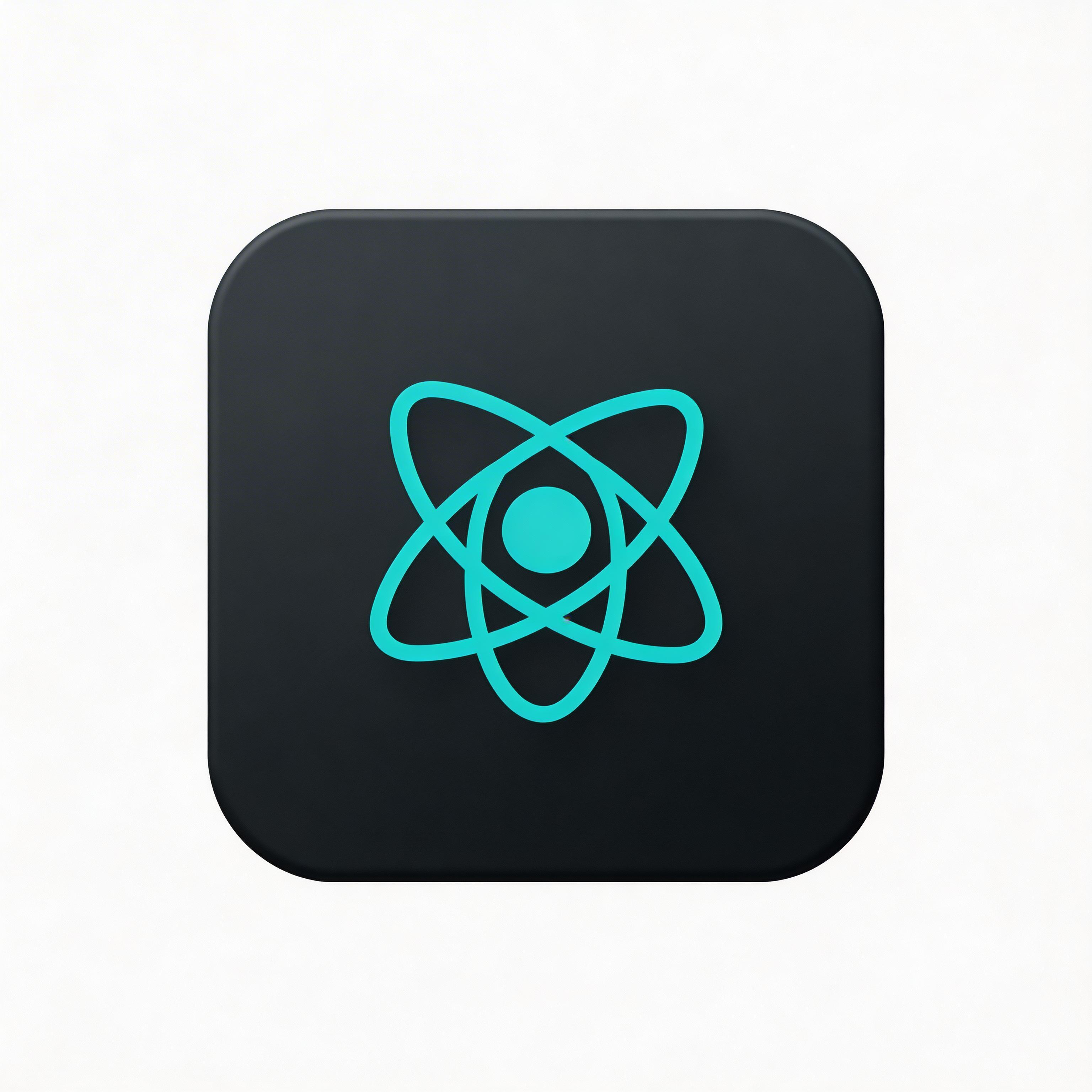 Electron desktop icon with minimalist dark design