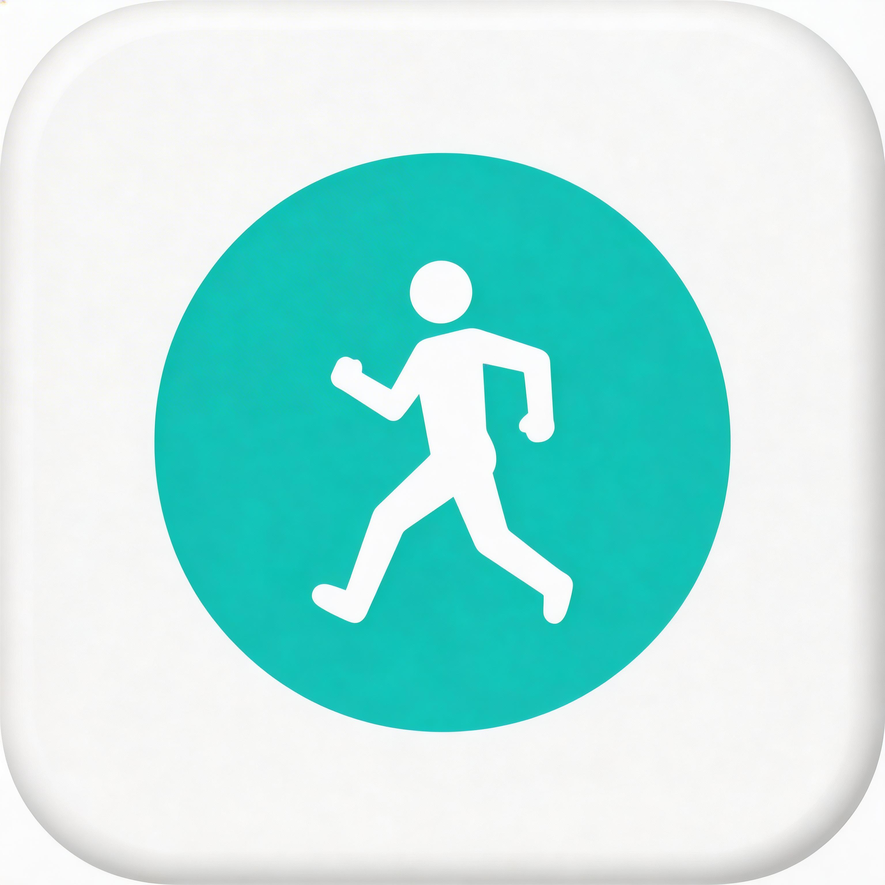 Flutter fitness tracker app icon with teal material design