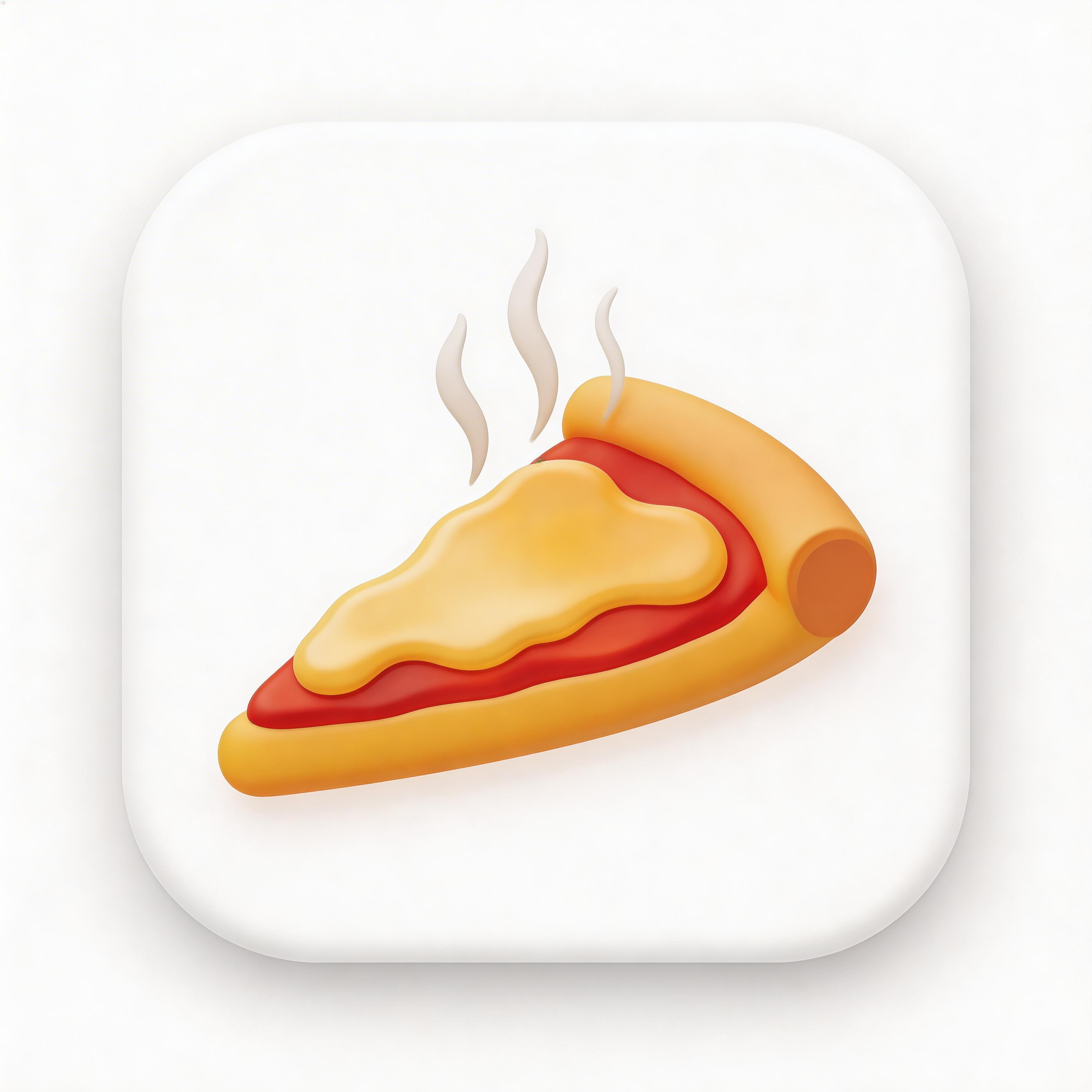 Food delivery app icon with pizza slice