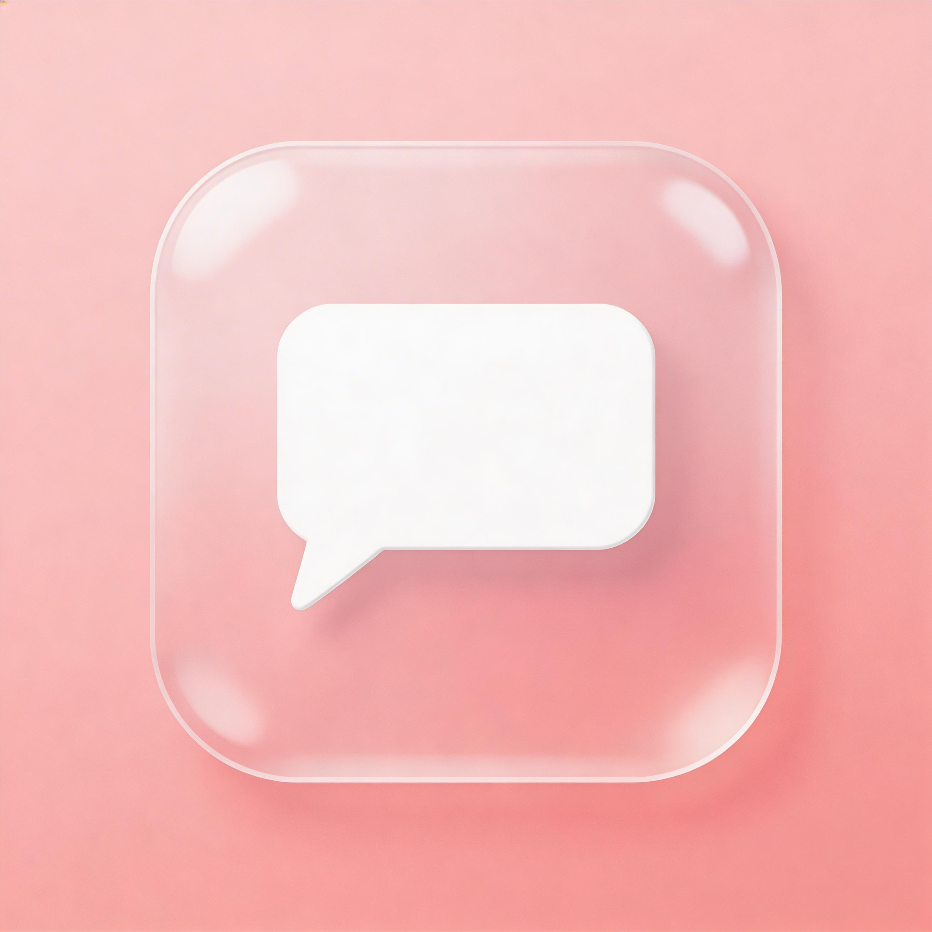 Glassmorphism chat icon