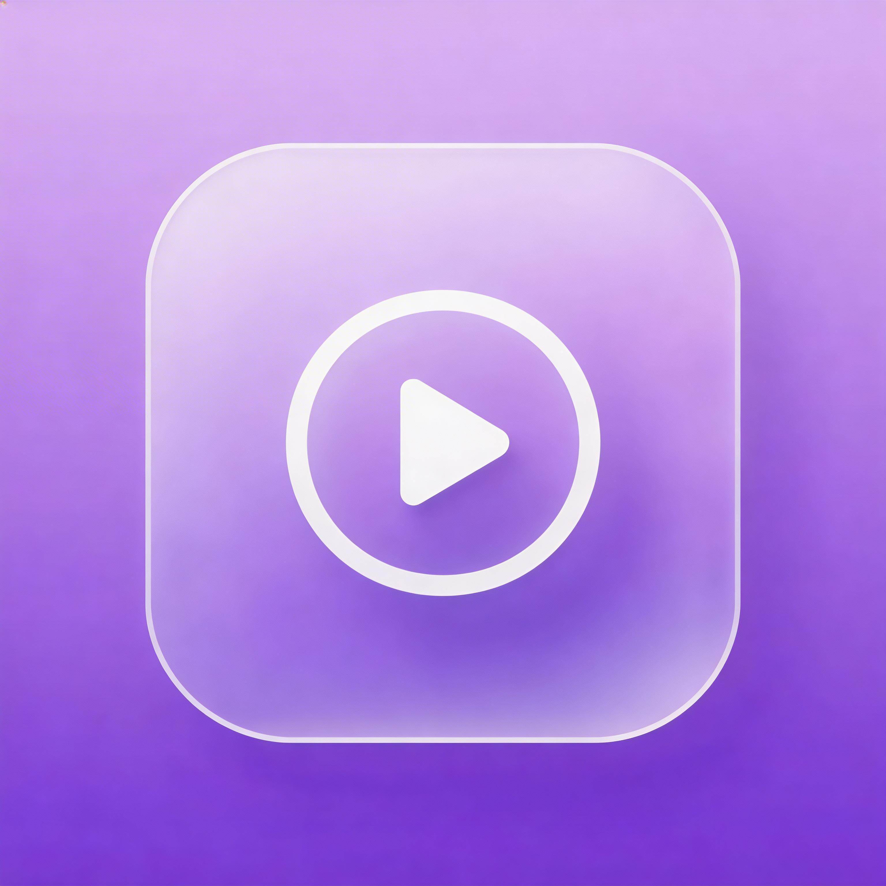 Glassmorphism music player icon