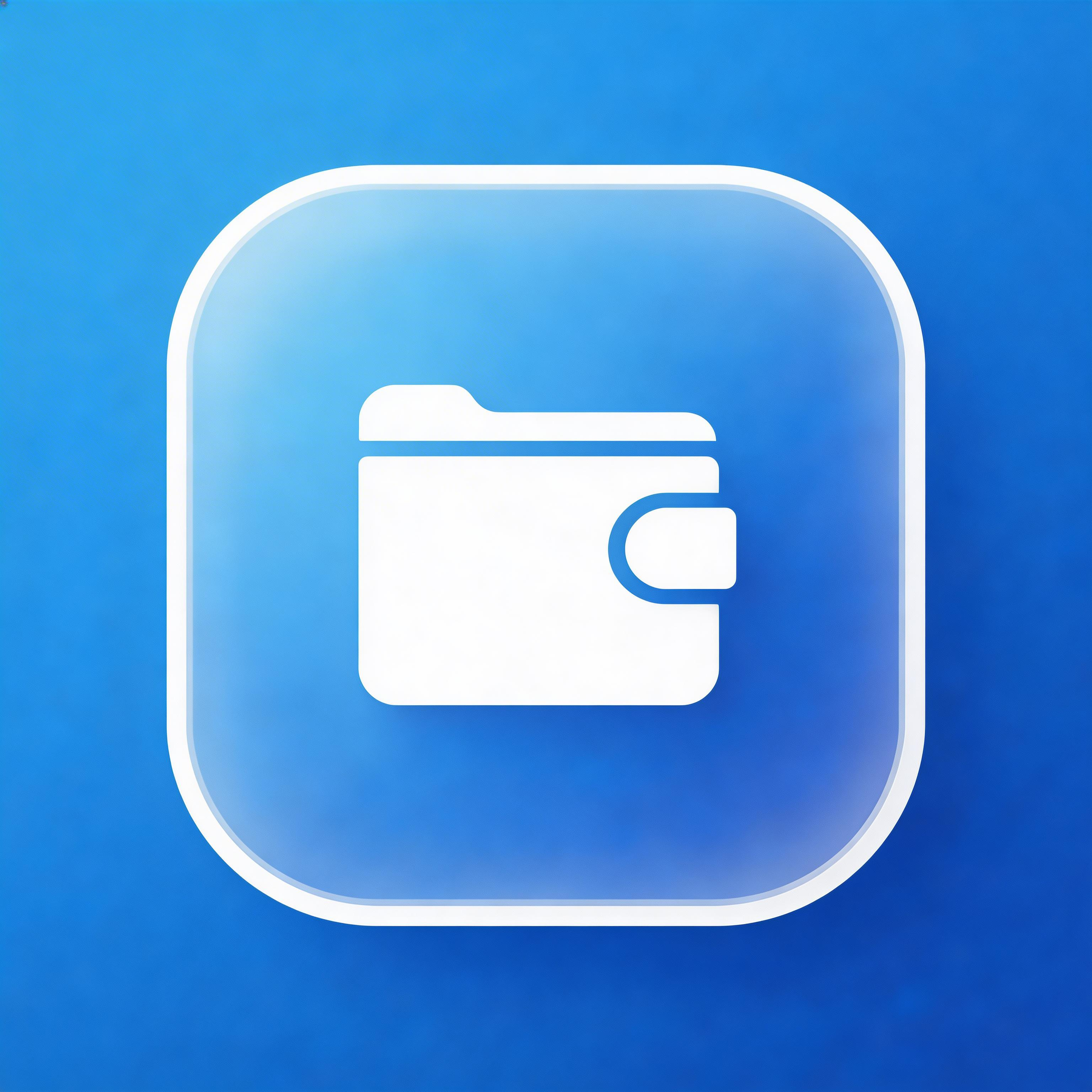 Glassmorphism wallet icon