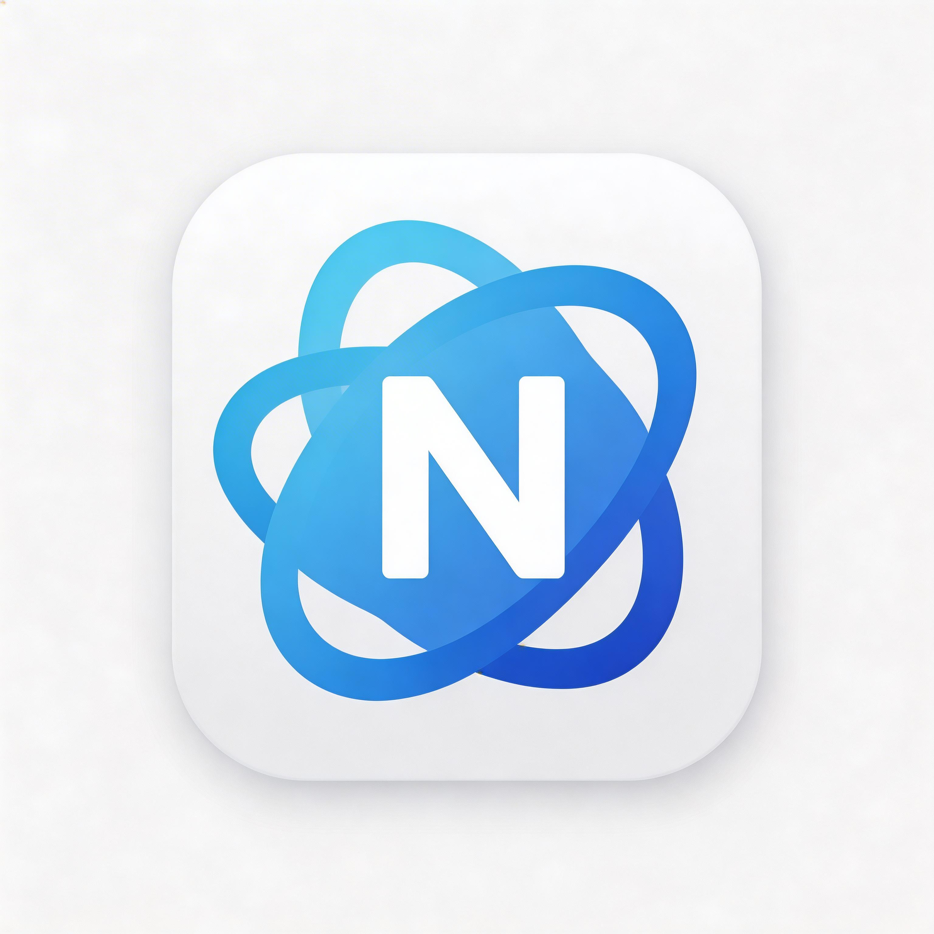 Next.js web app icon with blue gradient design