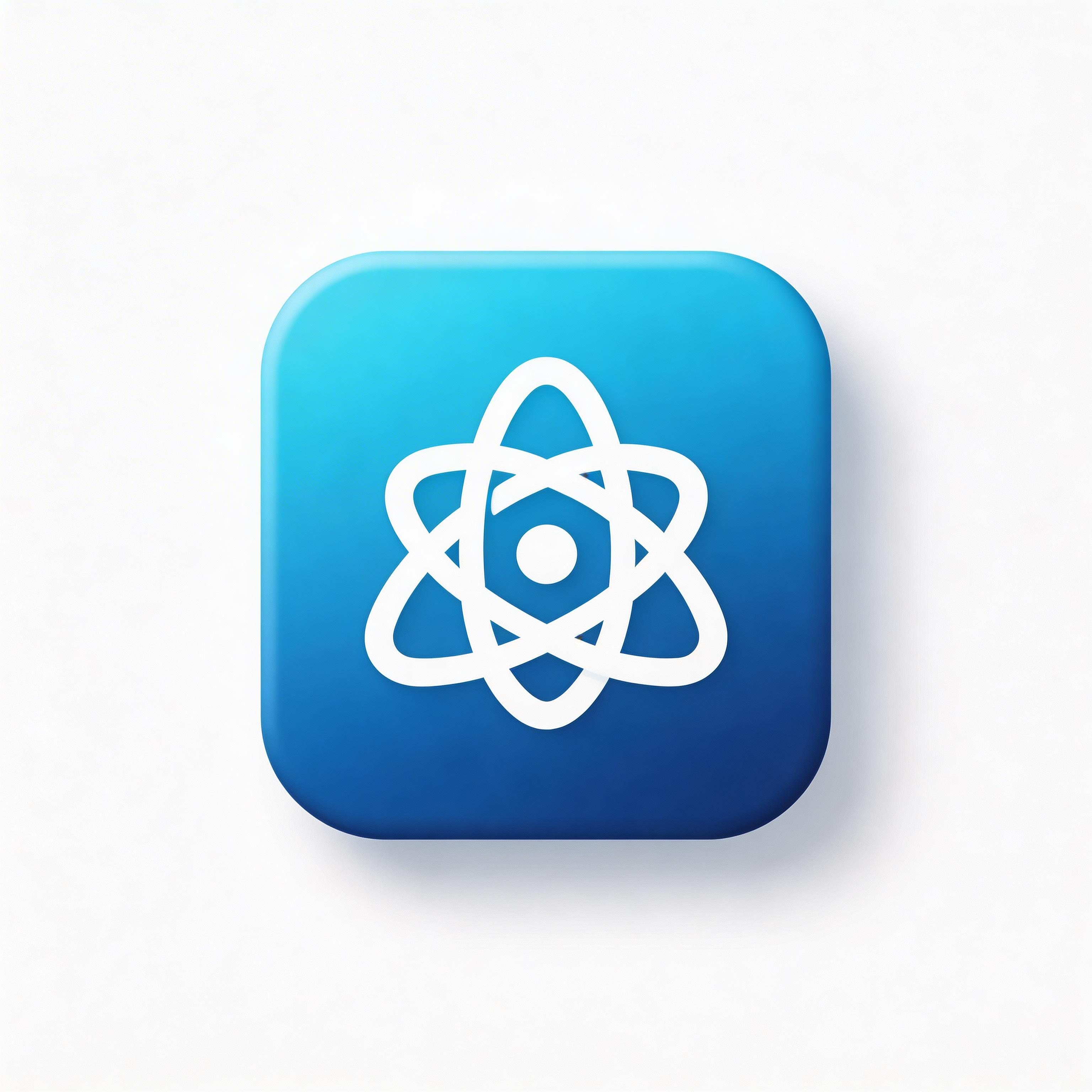 React Native social app icon with blue gradient