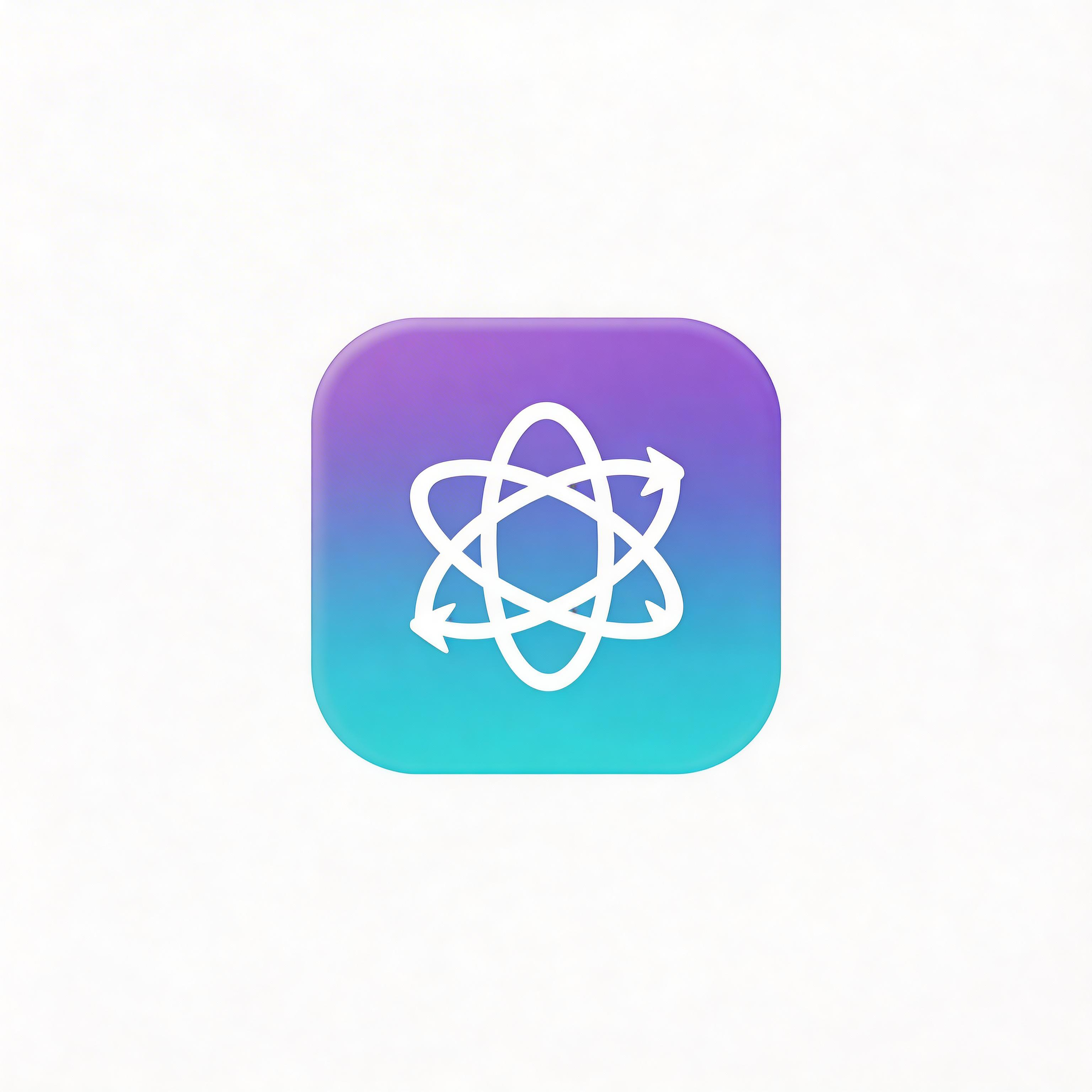 React PWA app icon with purple gradient