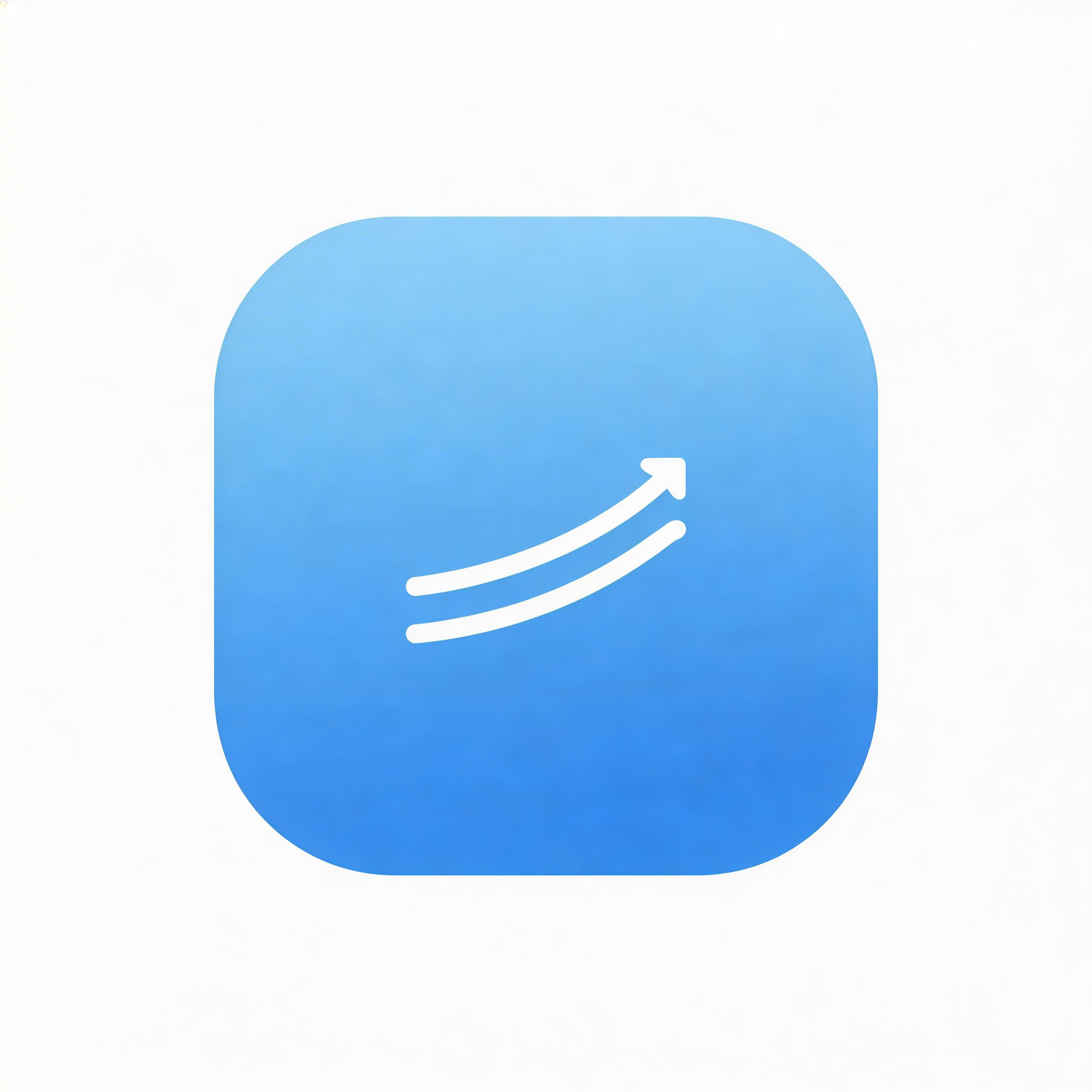 SaaS analytics app icon with blue gradient