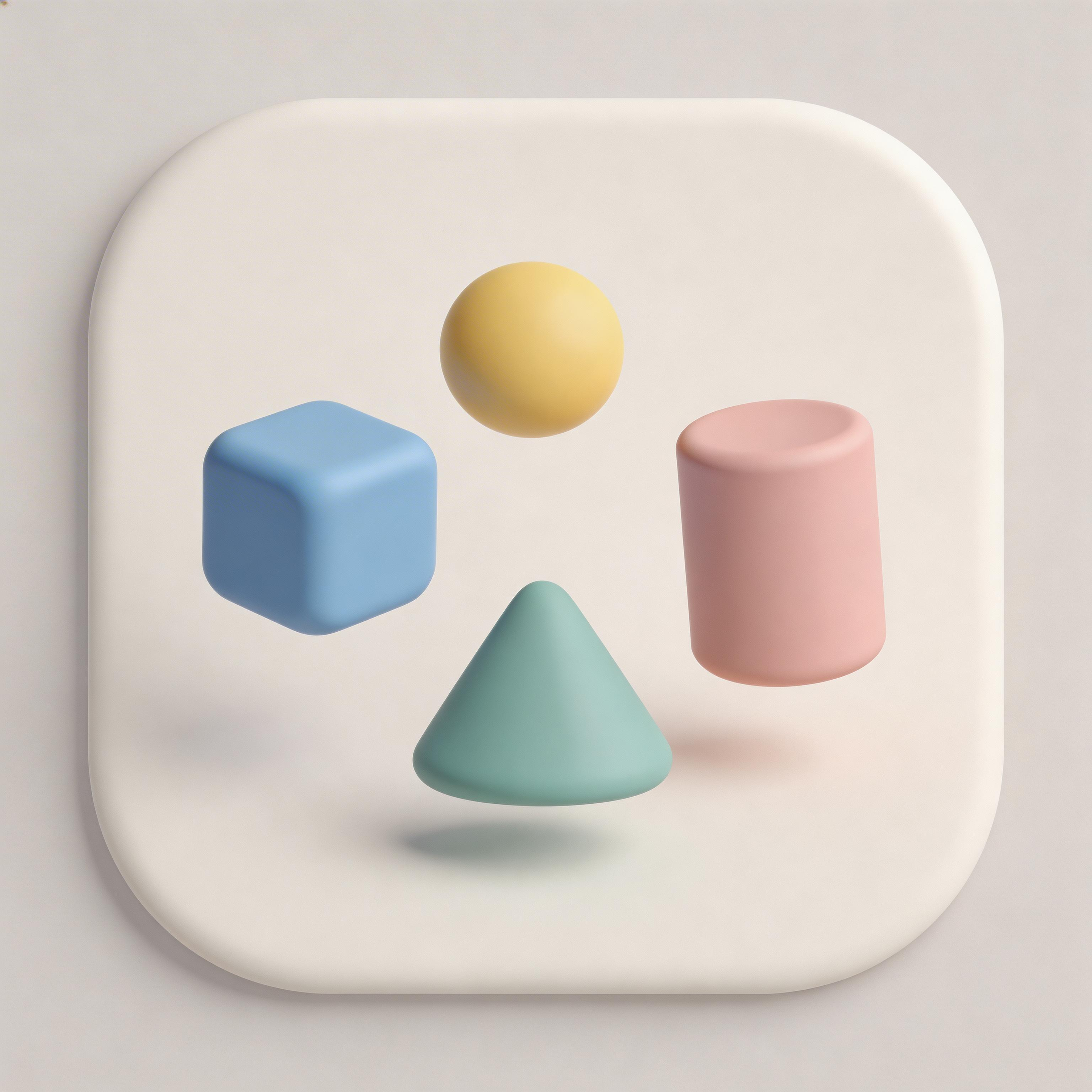 3D Rendered style icon example