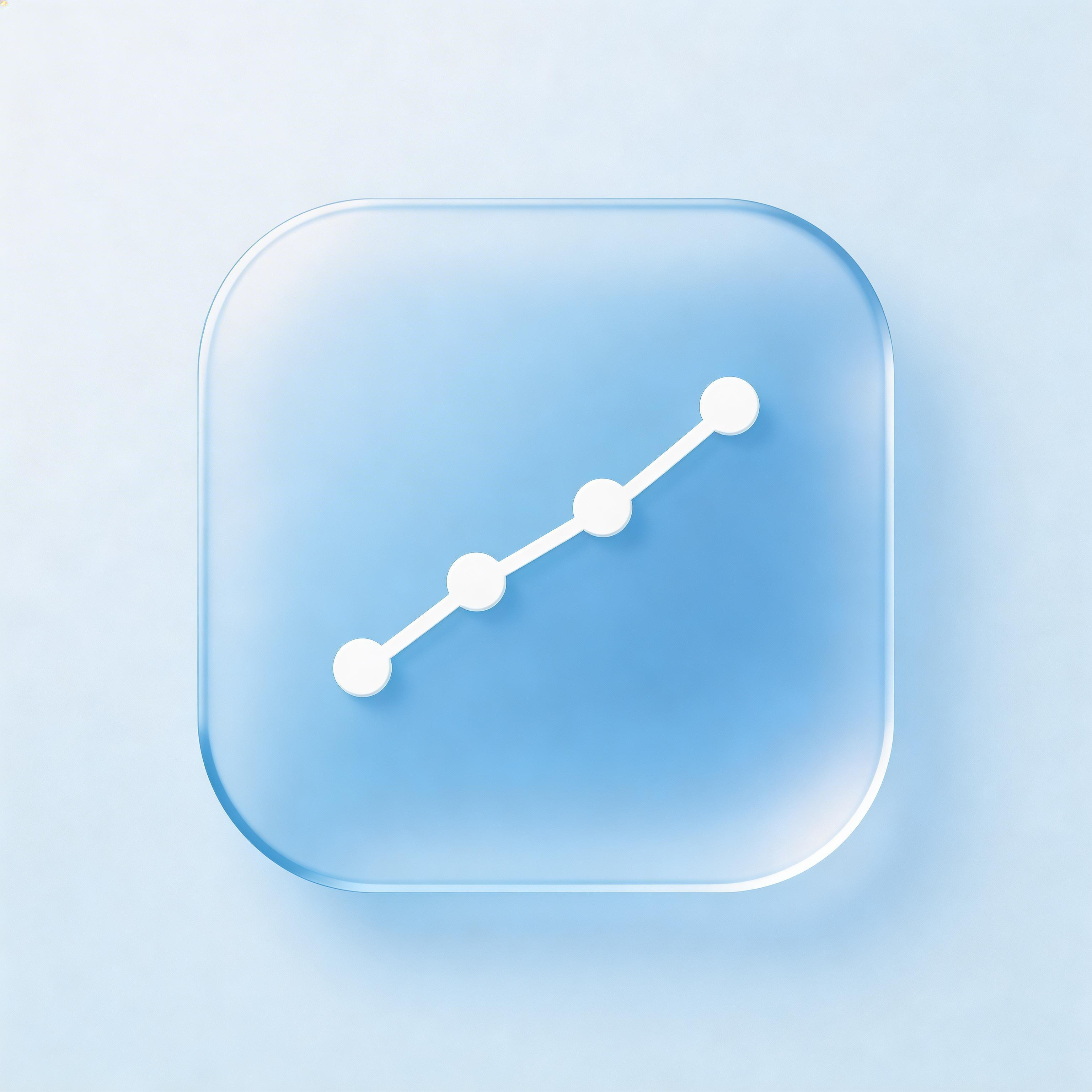 Glassmorphism style icon example