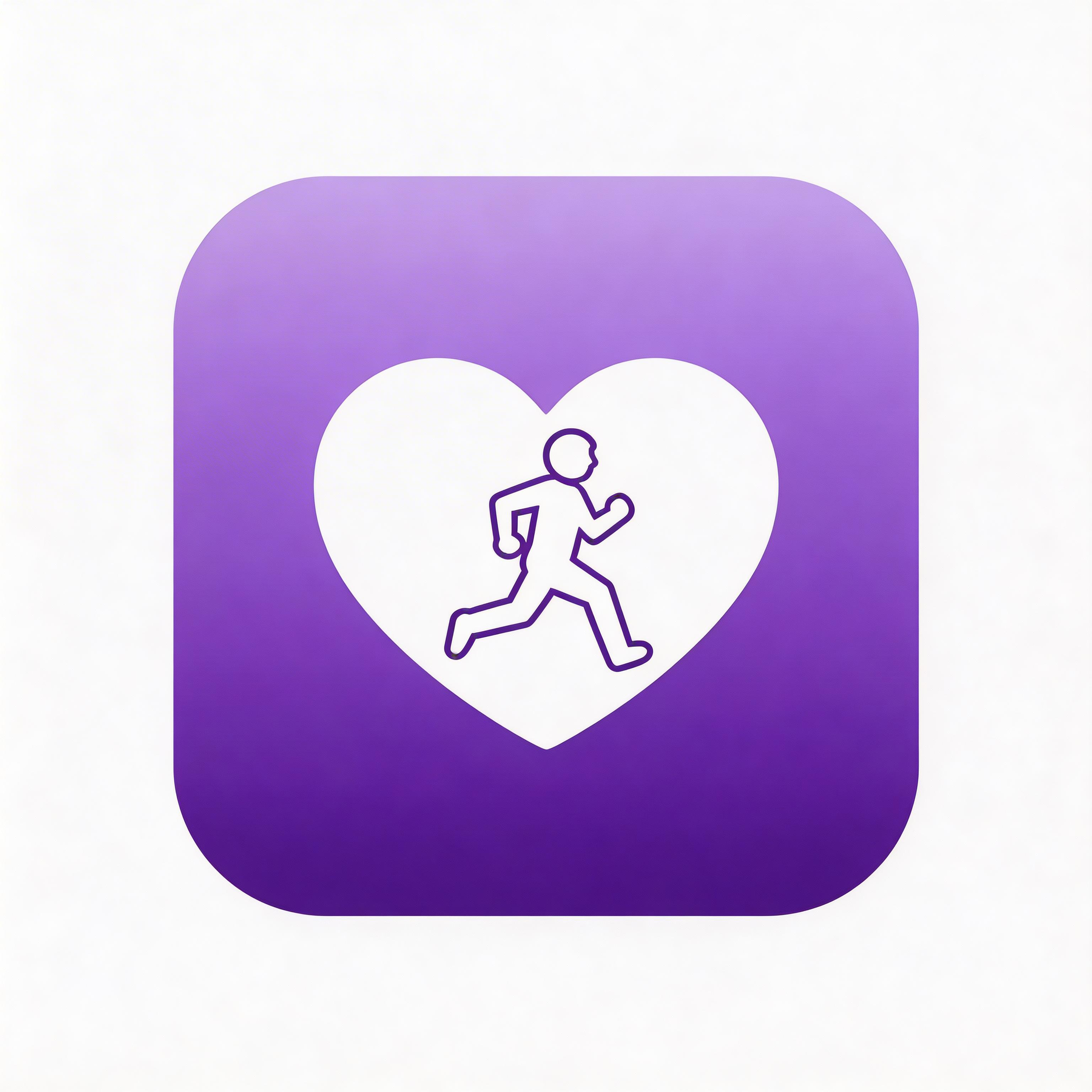 Swift fitness app icon with purple gradient