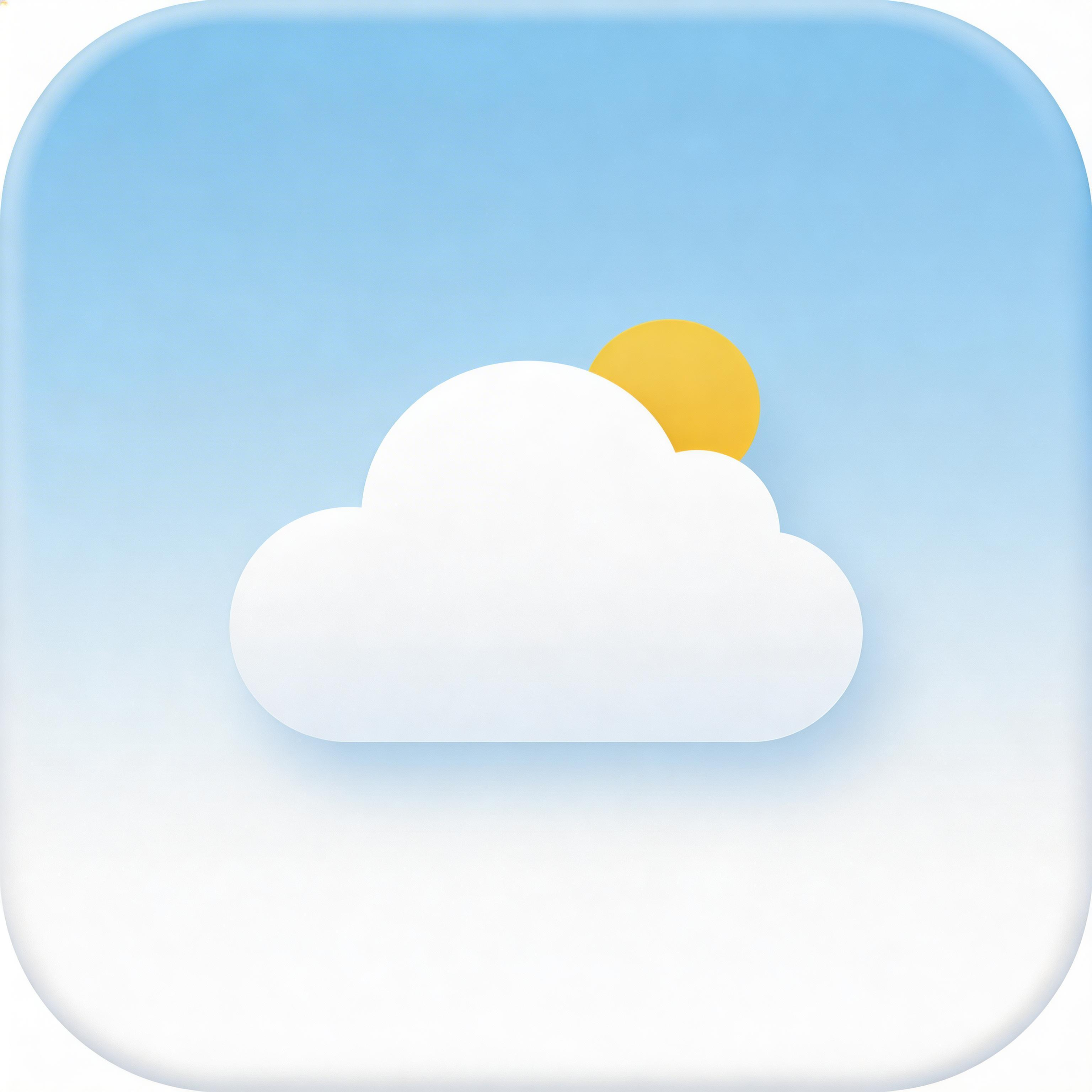 Swift weather app icon with blue sky gradient